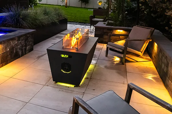 Custom firepit and patio from Jones Outdoors