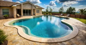 Custom kidney shaped pool