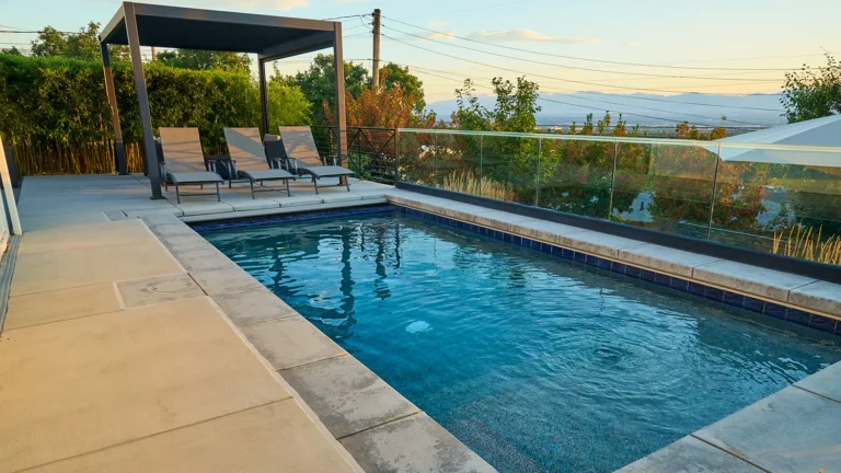 In ground pool with a great view