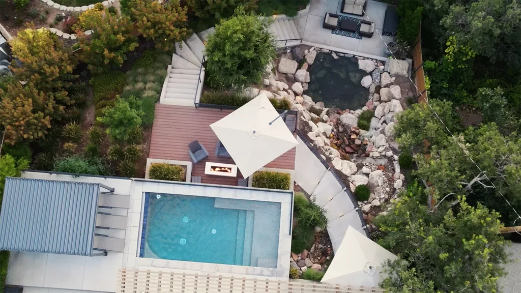 Drone footage of our modern mountain outdoor landscape